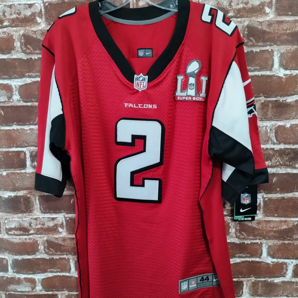 Nike NFL Super bowl 51 / Atlanta Falcons #2 Matt Ryan Red Jersey Size 44 (Lg) - Picture 3 of 8